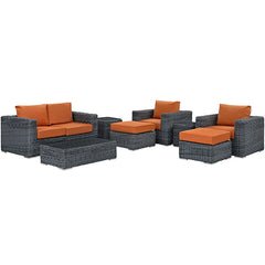 Summon 8 Piece Outdoor Patio Sunbrella® Sectional Set