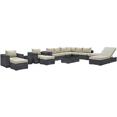 Summon 12 Piece Outdoor Patio Sunbrella® Sectional Set