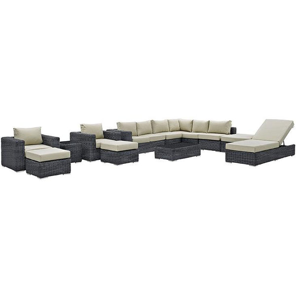 Summon 12 Piece Outdoor Patio Sunbrella® Sectional Set