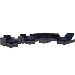 Summon 12 Piece Outdoor Patio Sunbrella® Sectional Set