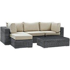 Summon 5 Piece Outdoor Patio Sunbrella® Sectional Set