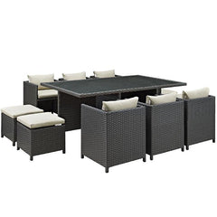 Sojourn 11 Piece Outdoor Patio Sunbrella® Dining Set