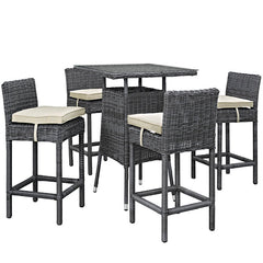 Summon 5 Piece Outdoor Patio Sunbrella® Pub Set
