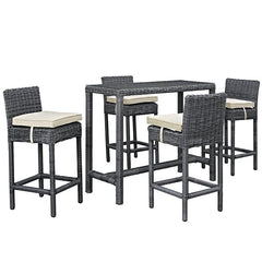 Summon 5 Piece Outdoor Patio Sunbrella® Pub Set