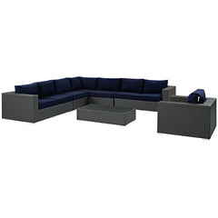 Sojourn 7 Piece Outdoor Patio Sunbrella® Sectional Set