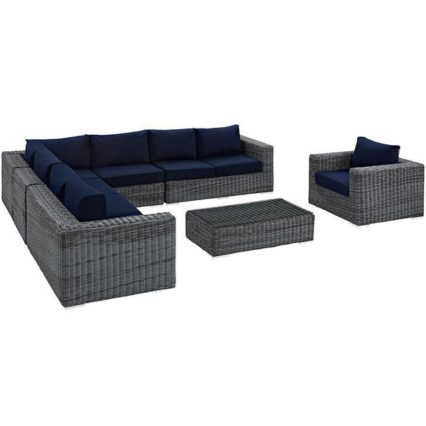 Summon 7 Piece Outdoor Patio Sunbrella® Sectional Set
