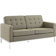 Loft Upholstered Fabric Loveseat
