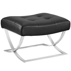 Slope Upholstered Vinyl Ottoman