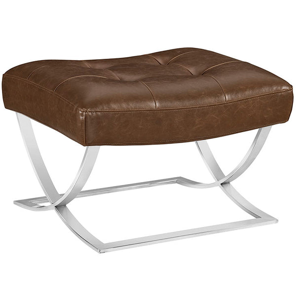 Slope Upholstered Vinyl Ottoman