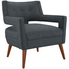 Sheer Upholstered Fabric Armchair