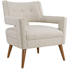 Sheer Upholstered Fabric Armchair