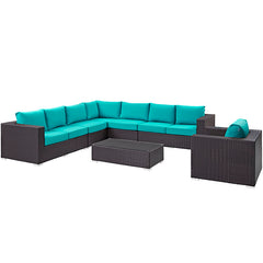 Convene 7 Piece Outdoor Patio Sectional Set