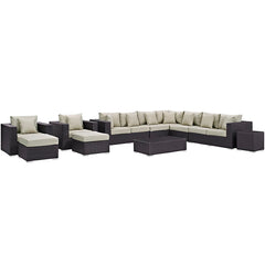Convene 11 Piece Outdoor Patio Sectional Set