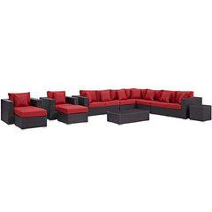 Convene 11 Piece Outdoor Patio Sectional Set