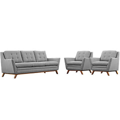 Beguile 3 Piece Upholstered Fabric Living Room Set