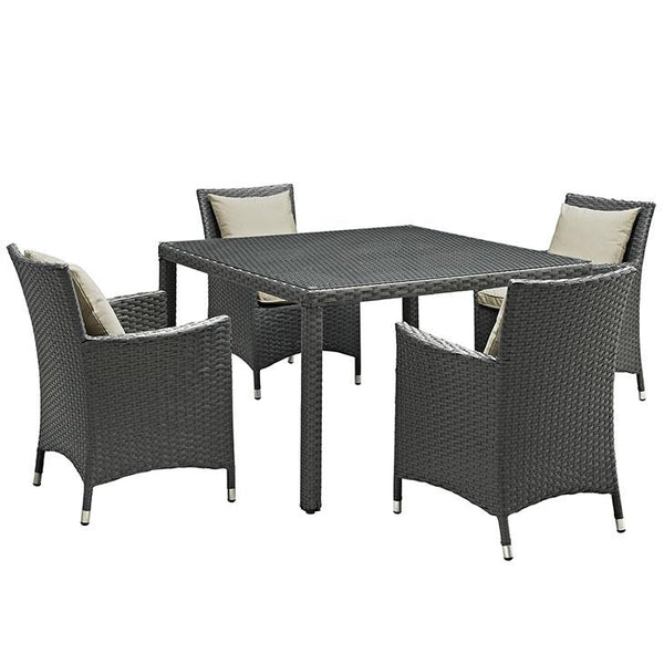 Sojourn 5 Piece Outdoor Patio Sunbrella® Dining Set