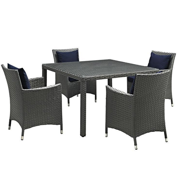 Sojourn 5 Piece Outdoor Patio Sunbrella® Dining Set