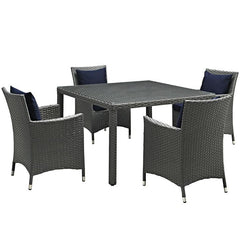 Sojourn 5 Piece Outdoor Patio Sunbrella® Dining Set