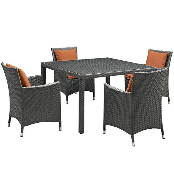 Sojourn 5 Piece Outdoor Patio Sunbrella® Dining Set