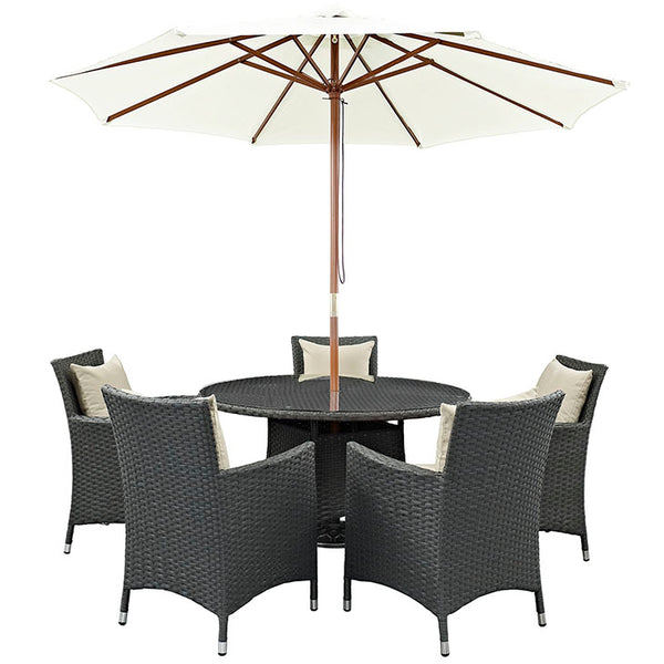 Sojourn 7 Piece Outdoor Patio Sunbrella® Dining Set