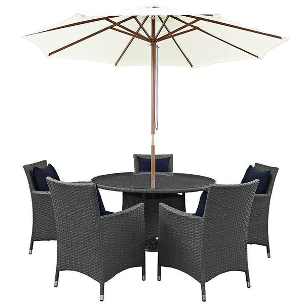 Sojourn 7 Piece Outdoor Patio Sunbrella® Dining Set