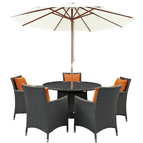 Sojourn 7 Piece Outdoor Patio Sunbrella® Dining Set