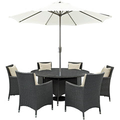 Sojourn 8 Piece Outdoor Patio Sunbrella® Dining Set
