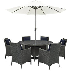 Sojourn 8 Piece Outdoor Patio Sunbrella® Dining Set