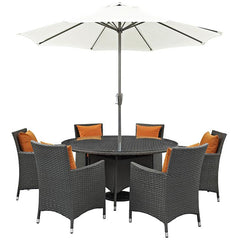 Sojourn 8 Piece Outdoor Patio Sunbrella® Dining Set