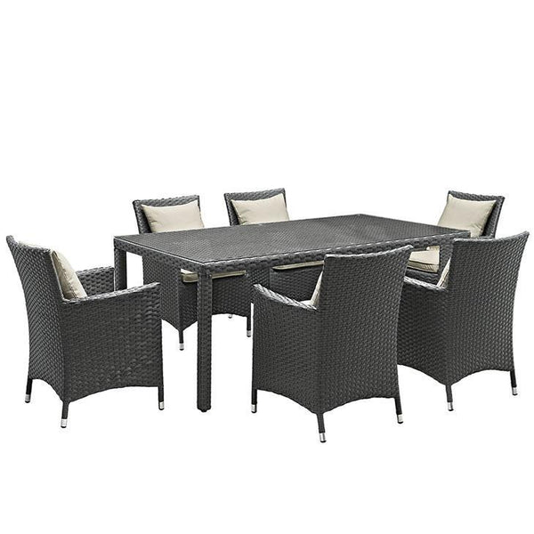 Sojourn 7 Piece Outdoor Patio Sunbrella® Dining Set