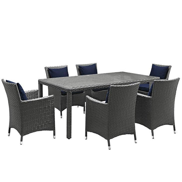 Sojourn 7 Piece Outdoor Patio Sunbrella® Dining Set