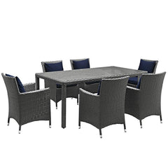 Sojourn 7 Piece Outdoor Patio Sunbrella® Dining Set