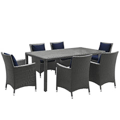 Sojourn 7 Piece Outdoor Patio Sunbrella® Dining Set