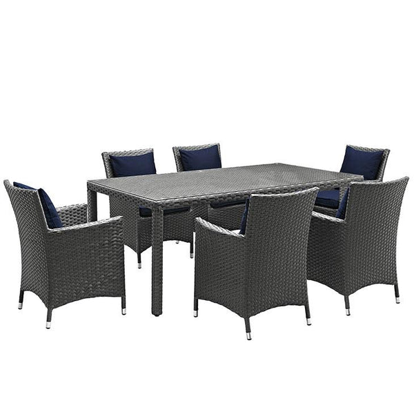 Sojourn 7 Piece Outdoor Patio Sunbrella® Dining Set