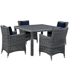 Summon 5 Piece Outdoor Patio Sunbrella® Dining Set