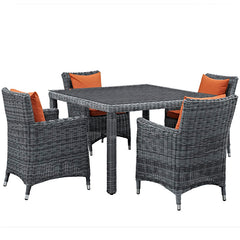 Summon 5 Piece Outdoor Patio Sunbrella® Dining Set