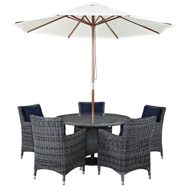 Summon 7 Piece Outdoor Patio Sunbrella® Dining Set