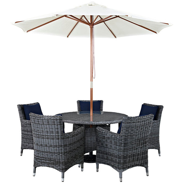 Summon 7 Piece Outdoor Patio Sunbrella® Dining Set