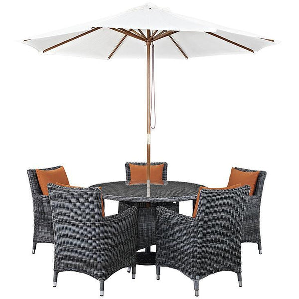 Summon 7 Piece Outdoor Patio Sunbrella® Dining Set
