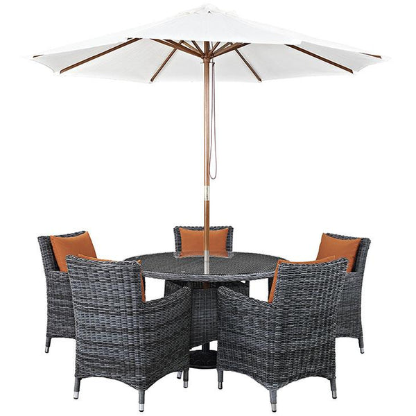 Summon 7 Piece Outdoor Patio Sunbrella® Dining Set
