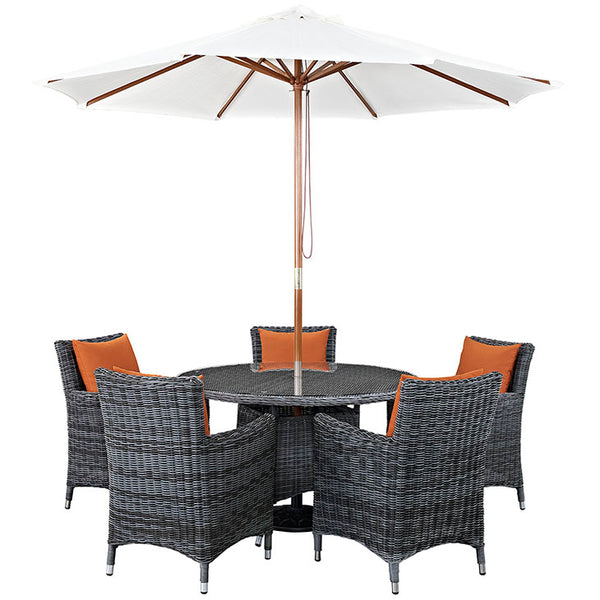 Summon 7 Piece Outdoor Patio Sunbrella® Dining Set