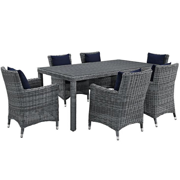 Summon 7 Piece Outdoor Patio Sunbrella® Dining Set