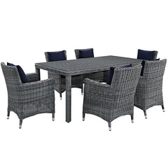 Summon 7 Piece Outdoor Patio Sunbrella® Dining Set