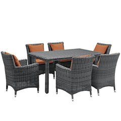 Summon 7 Piece Outdoor Patio Sunbrella® Dining Set
