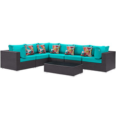 Convene 7 Piece Outdoor Patio Sectional Set
