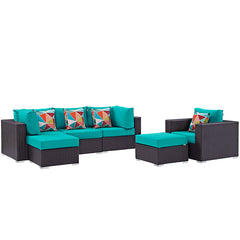 Convene 6 Piece Outdoor Patio Sectional Set