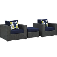 Sojourn 3 Piece Outdoor Patio Sunbrella® Sectional Set
