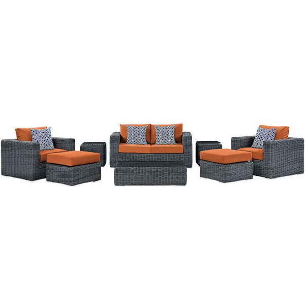 Summon 8 Piece Outdoor Patio Sunbrella® Sectional Set