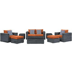 Summon 8 Piece Outdoor Patio Sunbrella® Sectional Set