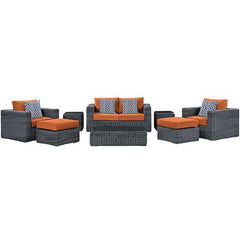 Summon 8 Piece Outdoor Patio Sunbrella® Sectional Set